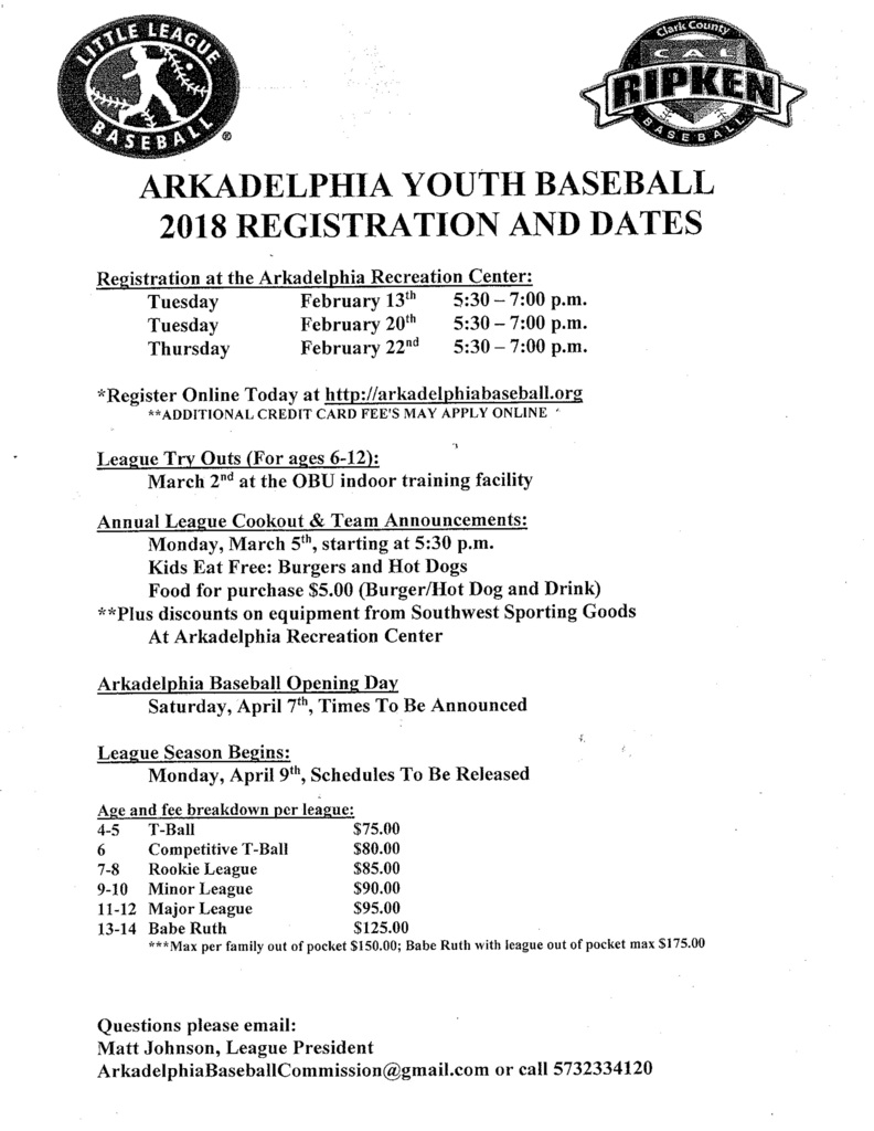 youth baseball registration form