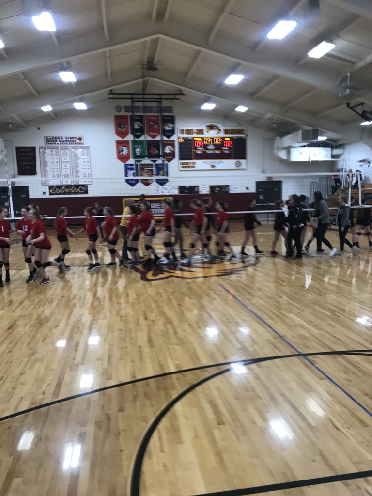 Great games tonight AGS junior high volleyball team 