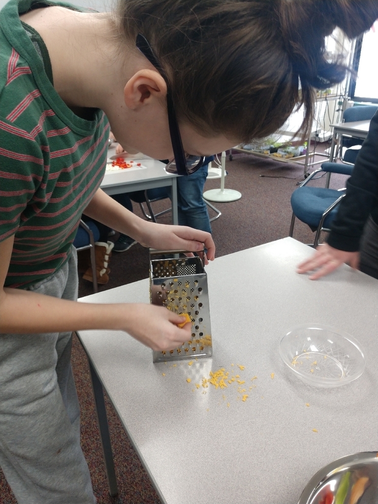 What's cooking this week I Mrs. Stanley's 7th grade health class today? Breakfast burritos!!!