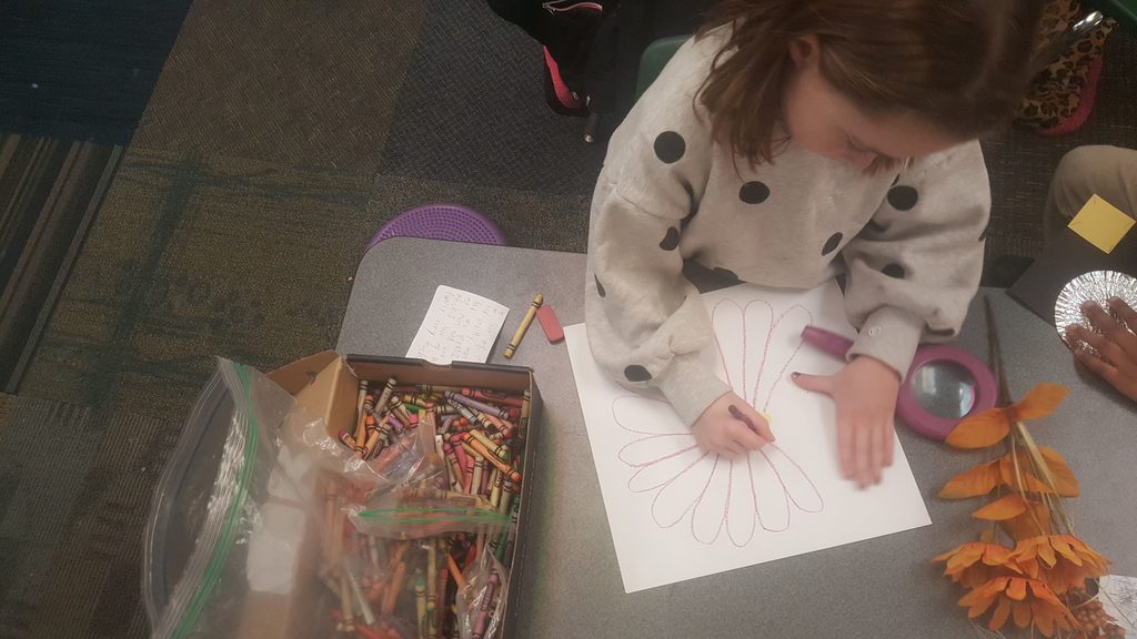 crayon flower