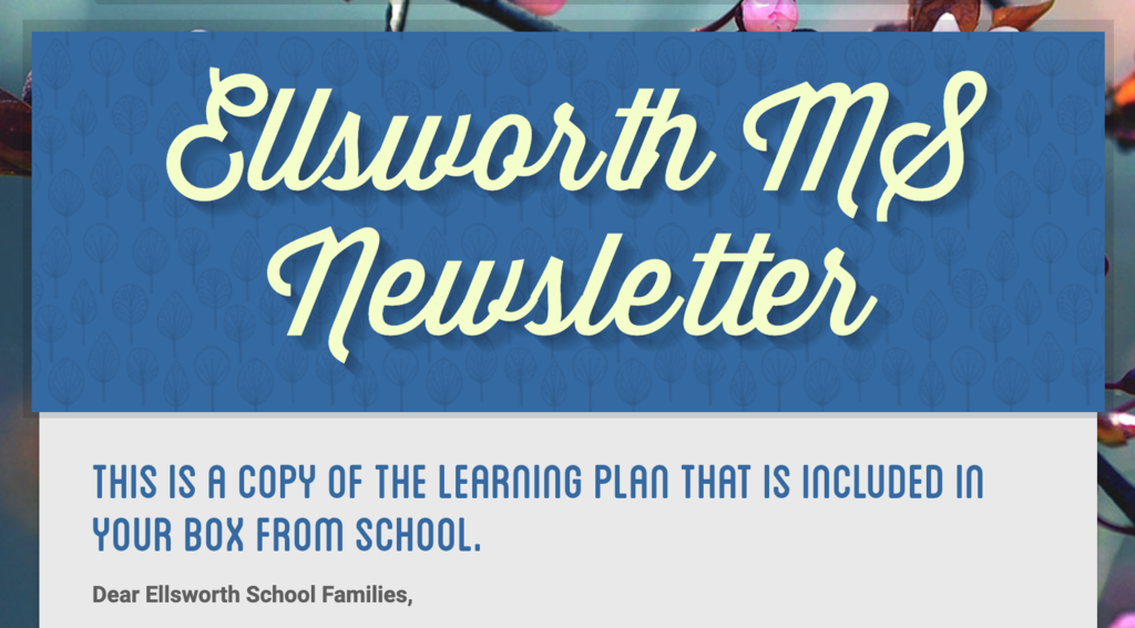 middle school newsletter