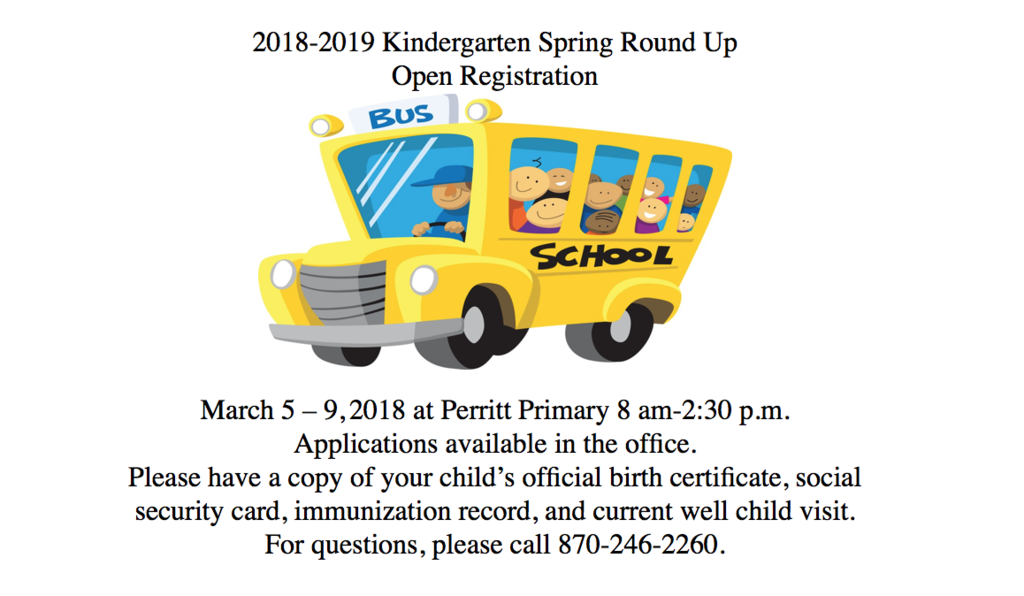 Kindergarten Round Up Clip Art Image