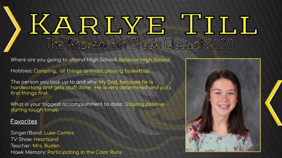 Karyle's 8th Grade Spotlight