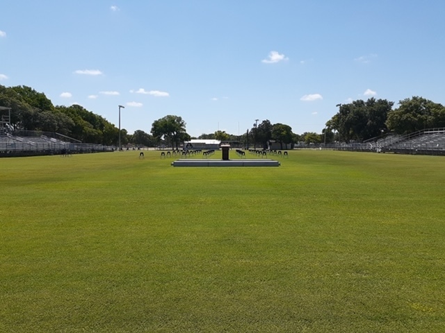 Field set up for graduation