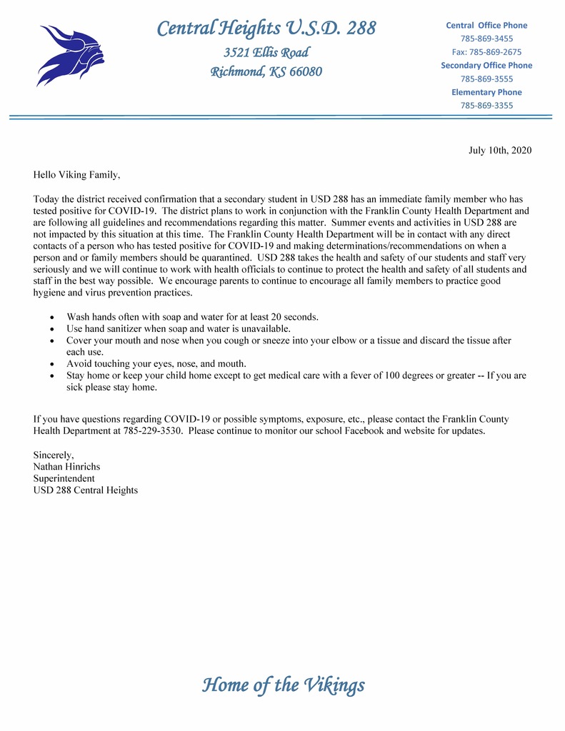 Parent Letter