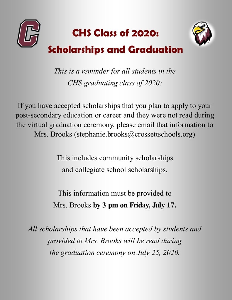 Scholarship Reminder