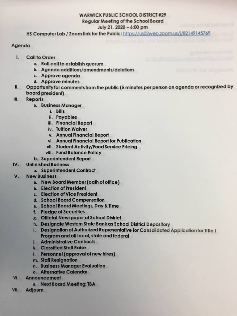 Agenda