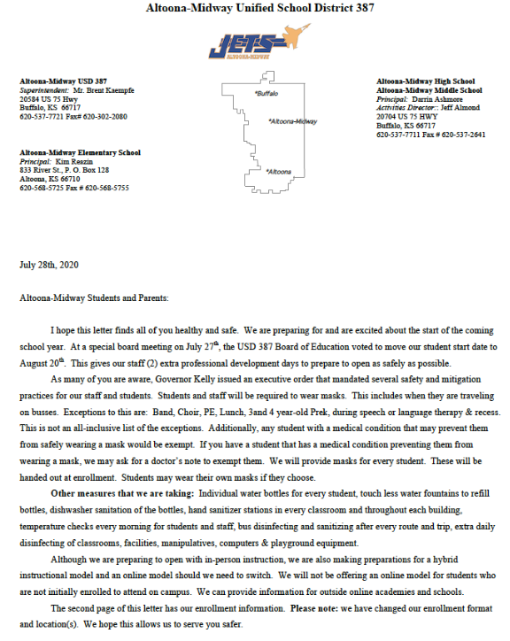 Letter from Mr. Kaempfe