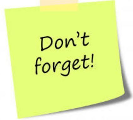 Don't forget