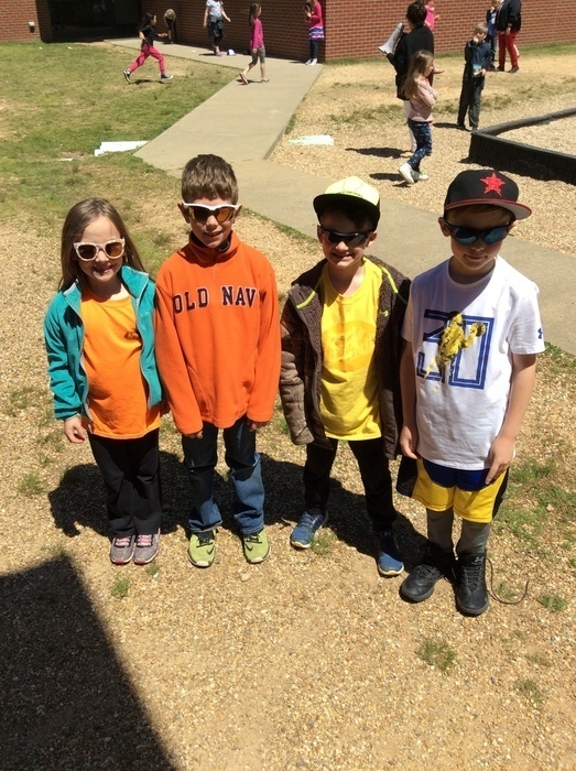 Picture of kids at recess in sunglasses