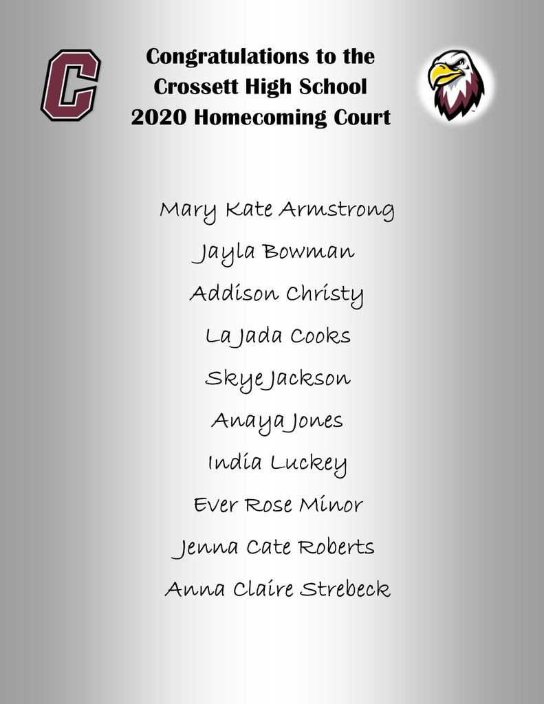 2020 Homecoming Court