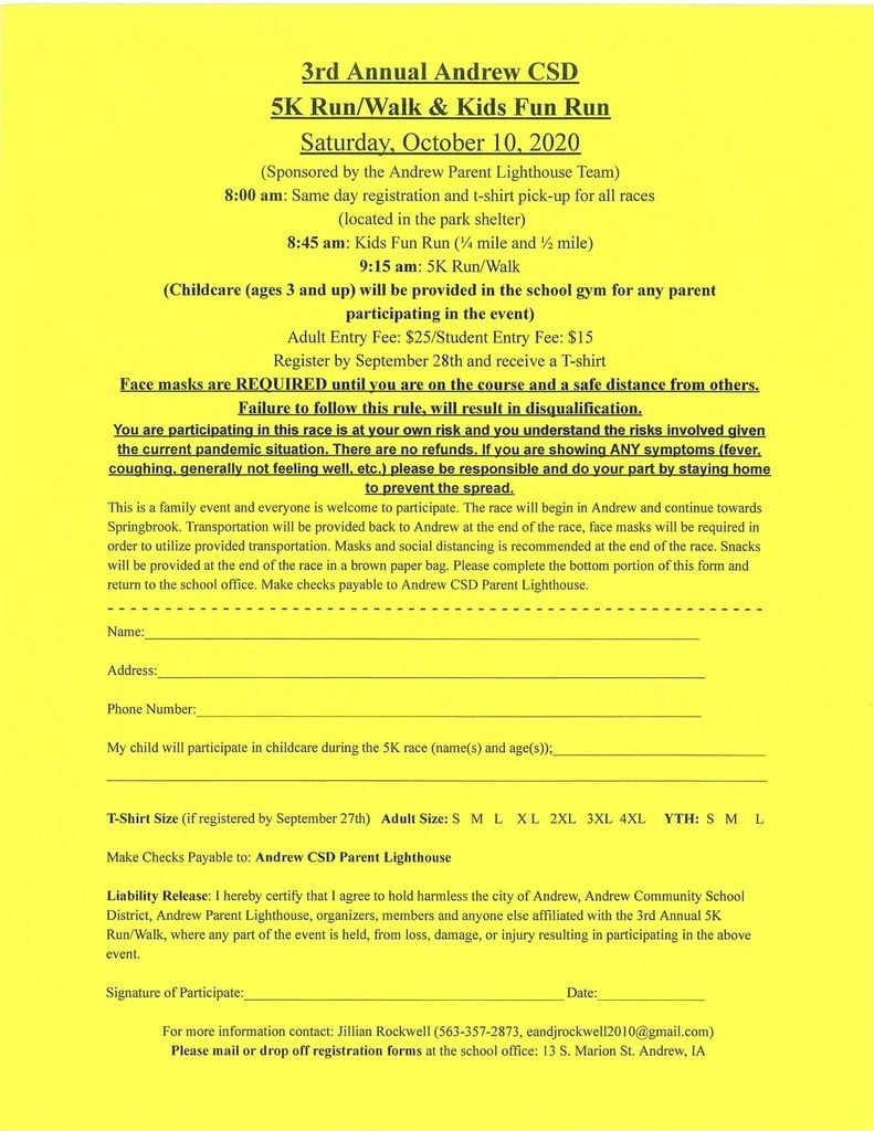 3rd Annual Fun Run Event