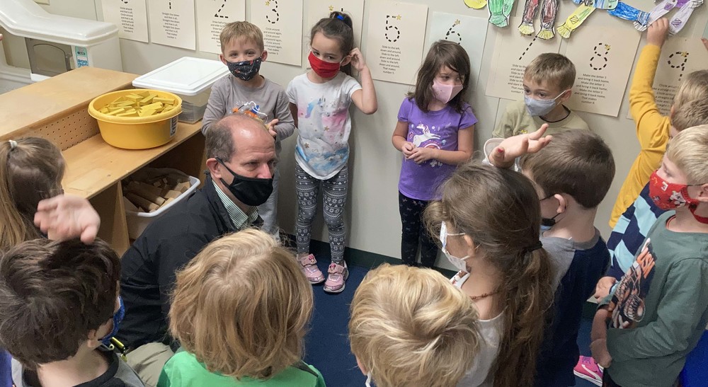 Mr. Kimball Visits Mrs. Price's Kindergarten