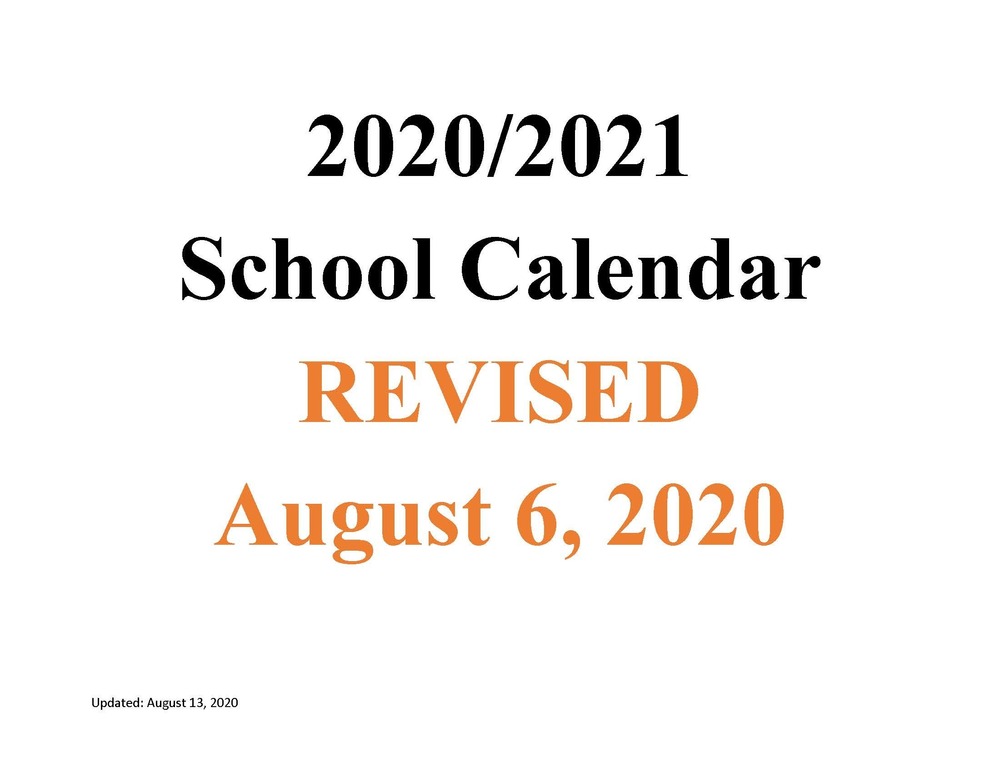 MSAD 11 2020-2021 School Calendar REVISED 8/6/2020 | Central Office MSAD 11 2020-2021 School Calendar REVISED 8/6/2020 | Central Office