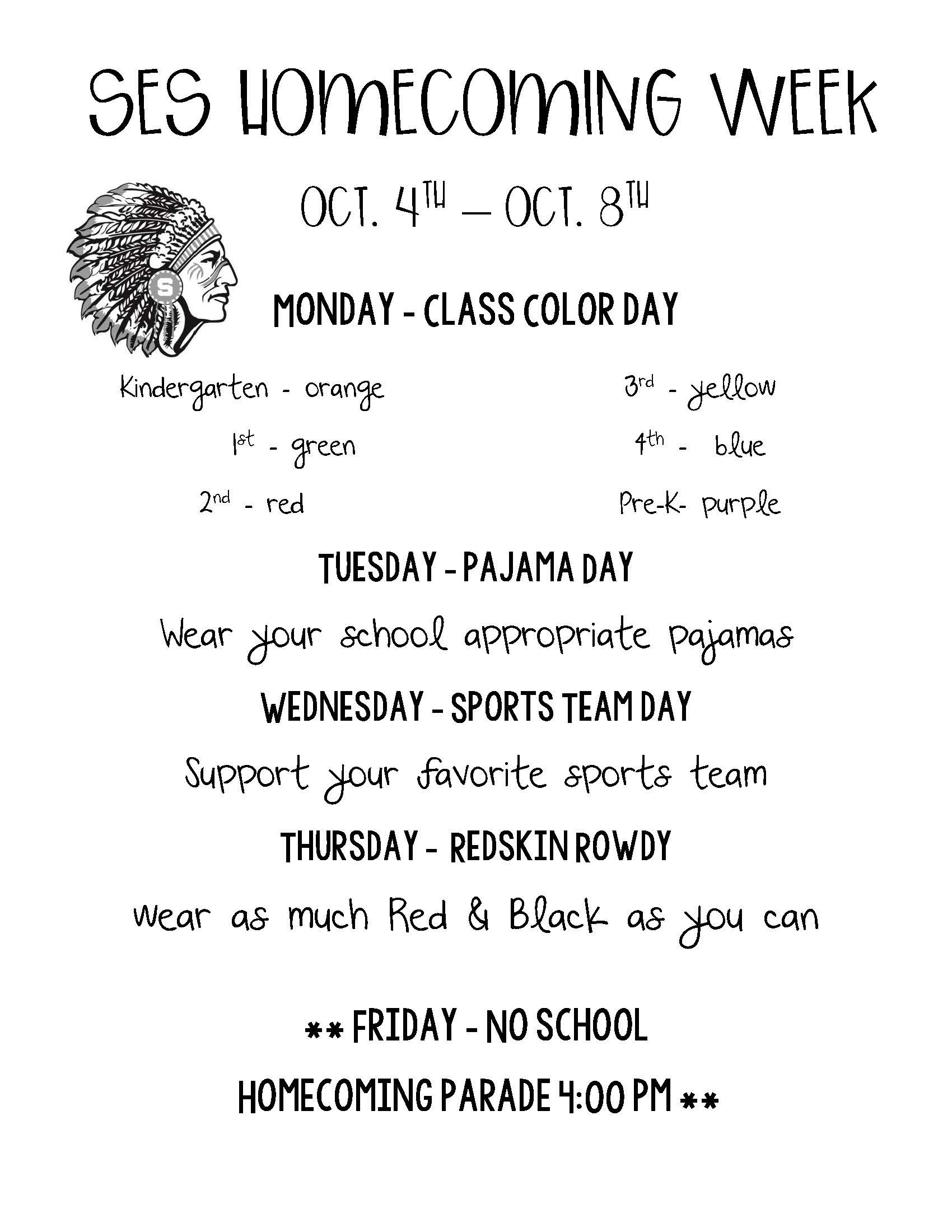 SES Homecoming Week | Sullivan Elementary School